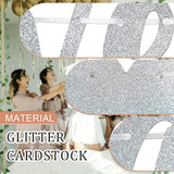 Happily Ever After Silver Glitter Bunting Banner, Engagement, Bridal Shower, Wedding Party Photo Booth Props Signs,Pre-Strung Cursive Bunting