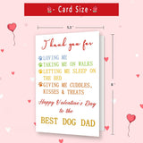 Funny Valentines Day Card For Dog Dad,Thank You Dad Valentines Day Gifts,Cute Dog Dad Valentines Day Card,Valentines Day Gifts From Dog