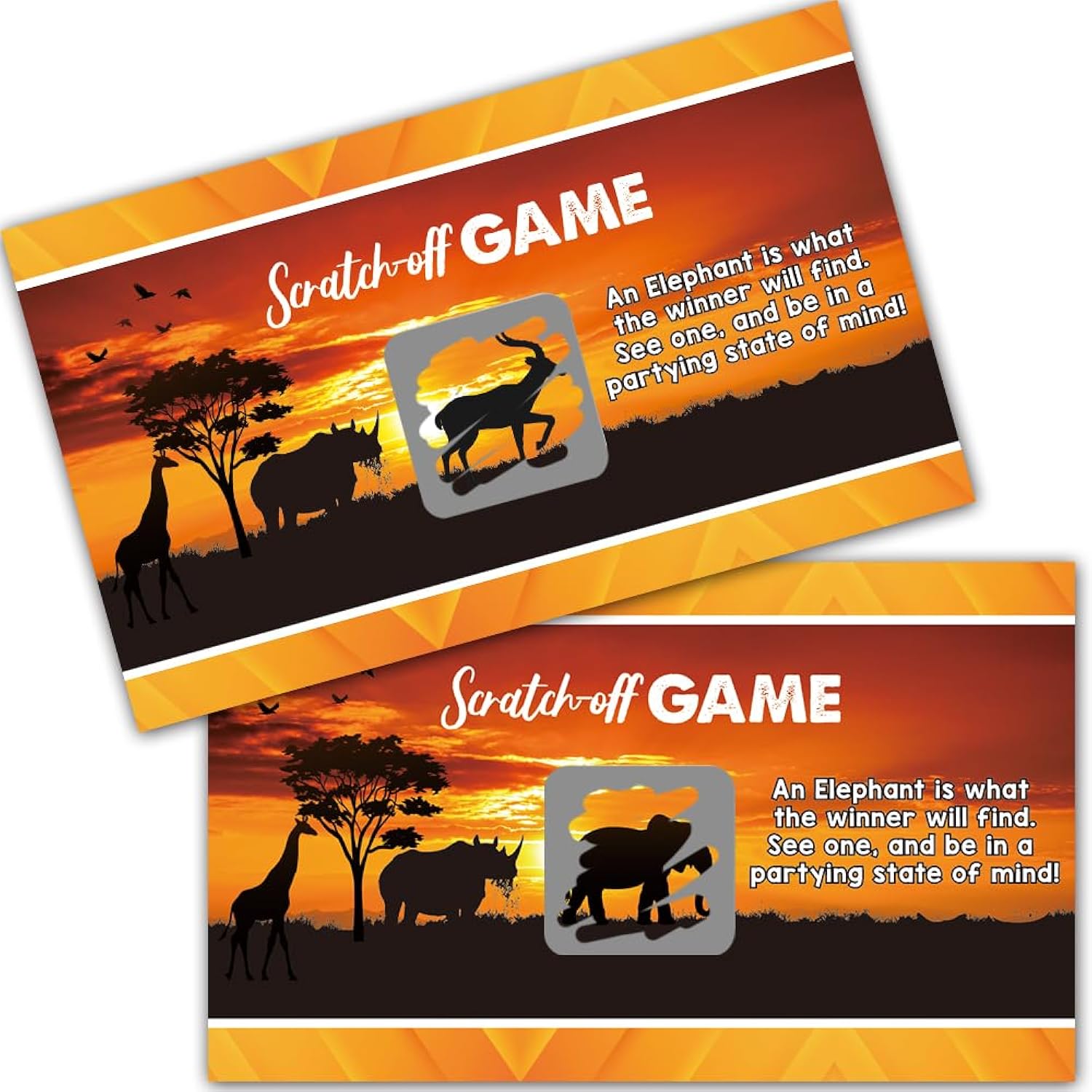 50 Pack Partying State Of Mind Scratch Off Cards, Jungle Dusk Scratch Card For Safari Baby Shower, Tropical Rainforest Birthday Party Supplies, Lottery Game Raffle Tickets For Group Activity