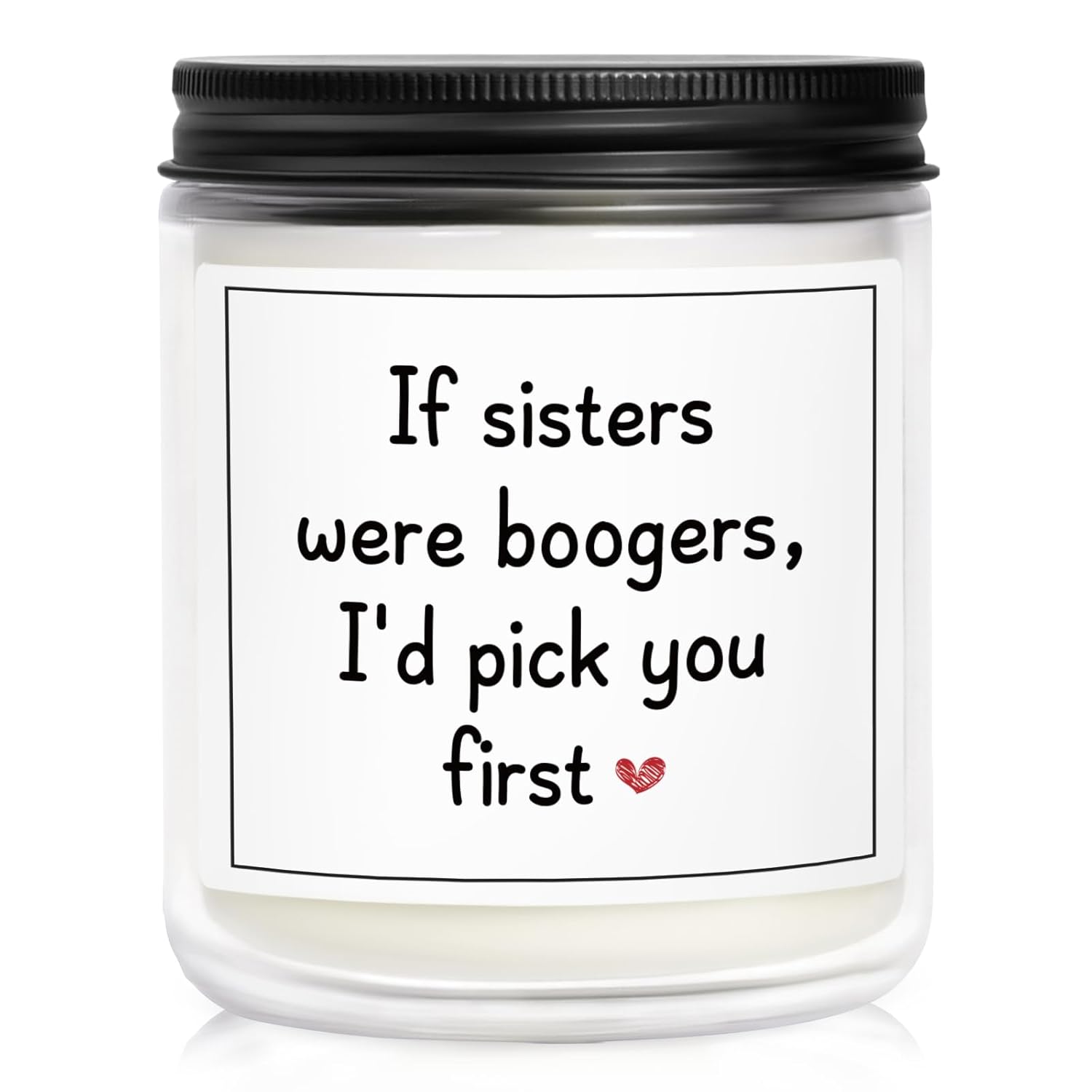 Sister Candle Gifts, Funny Sister Birthday Gifts - Happy Birthday Gift For Sisters From Sisters Brother, Handmade Candle Gift 7Oz