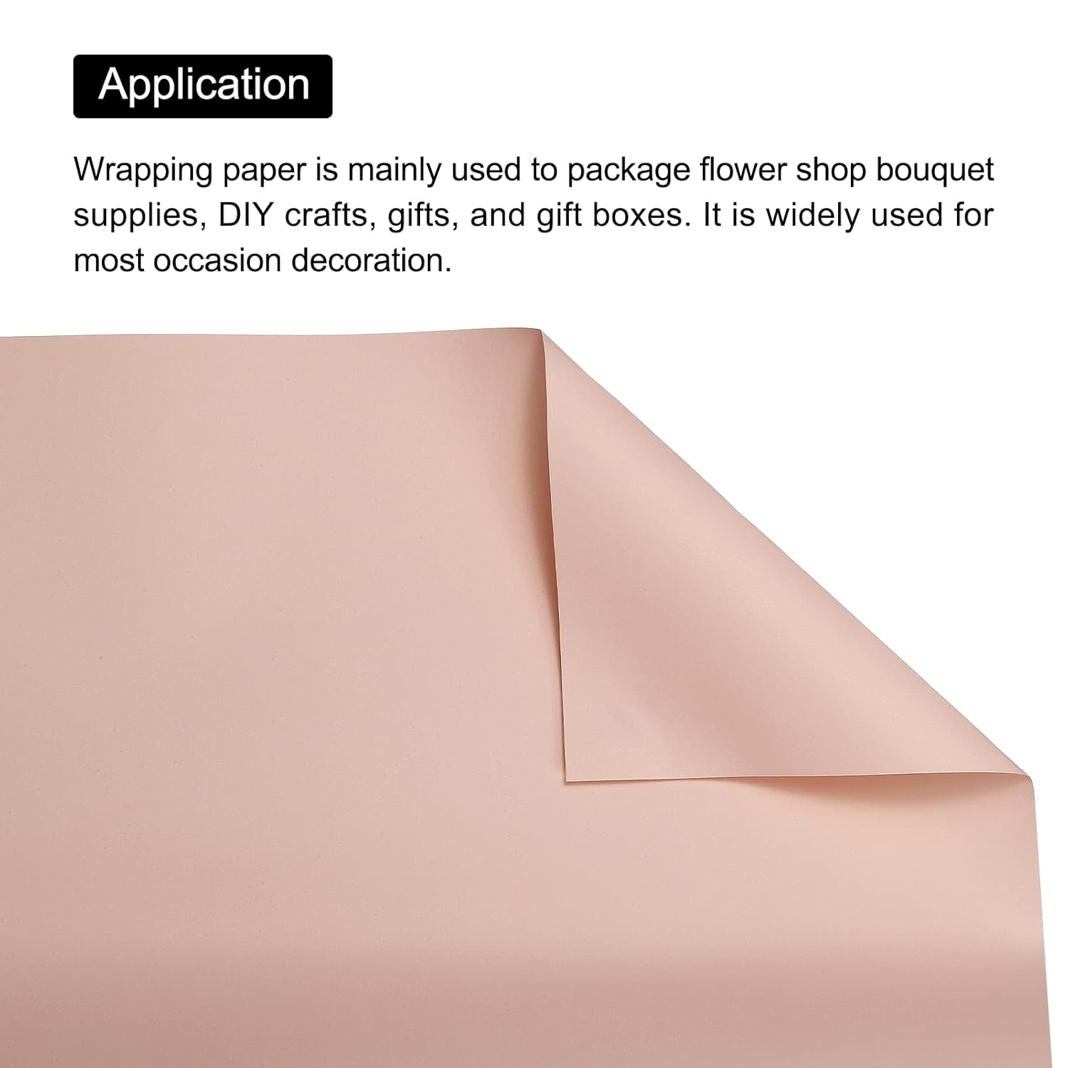 20 Pcs Flower Wrapping Paper 22.8X22.8 Inch Waterproof Florists Wrapping Paper For Florist Bouquet Supplies, Diy Crafts, Gift/Gift Box Packaging Light Red