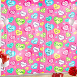 2Pcs Valentines Day Foil Fringe Curtains Backdrop, Sweet Conversation Heart Tinsel Valentines Day Photo Backdrop Streamers For Galentine’S Day Wedding Anniversary Romantic Party Supplies