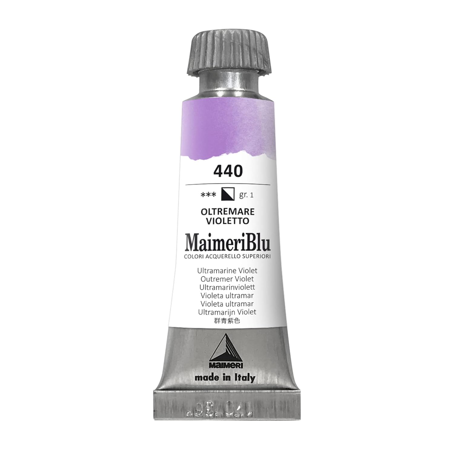 MaimeriBlu 12ml Single-Pigment Watercolor Paint - Ultramarine Violet PV15 Professional Watercolor Paint - Lightfast and Transparent Watercolor Paint Tube for Artists