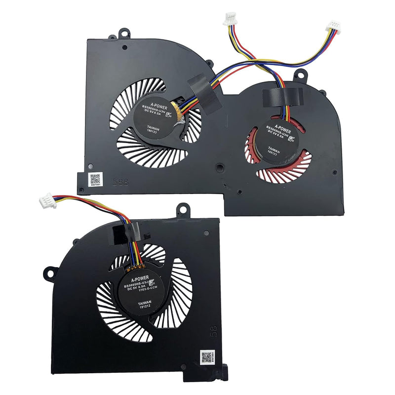 Cpu & Gpu Cooling Fan Replacement For 16Q2-Cpu-Cw 16Q2-Gpu-Cw Fit For Msi Gs65