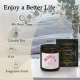 Pink Western Cowgirls Gifts For Girls Women, Trendy Preppy Howdy Cowgirl Boots Candle, Pink Christmas Birthday Gifts For Teen Girls, Cedar Fragrance Scented Candles, 8 Oz