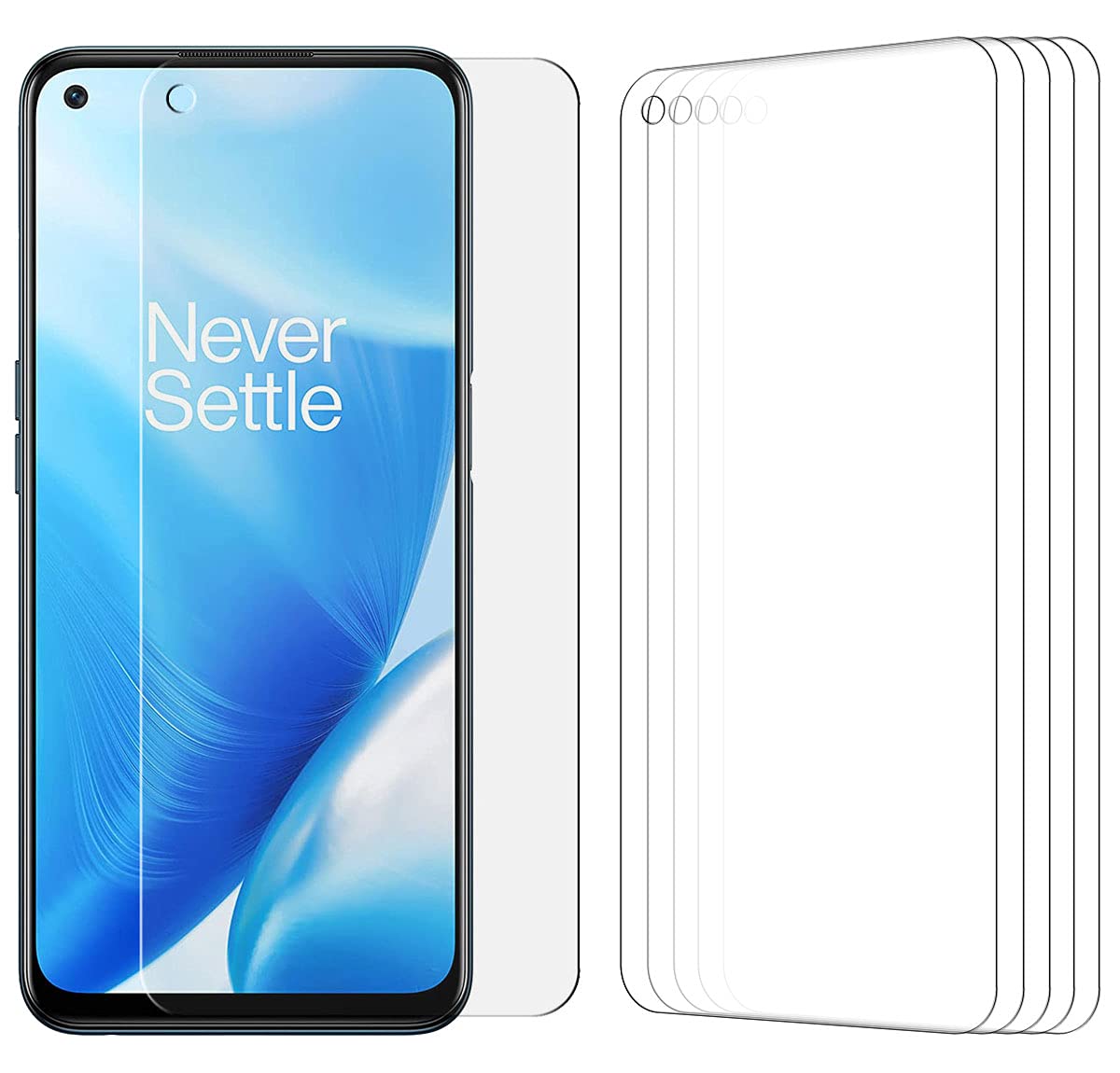 [5 Pack] Compatible for OnePlus Nord N200 5G High Definition Screen Protector Film [Not Glass]