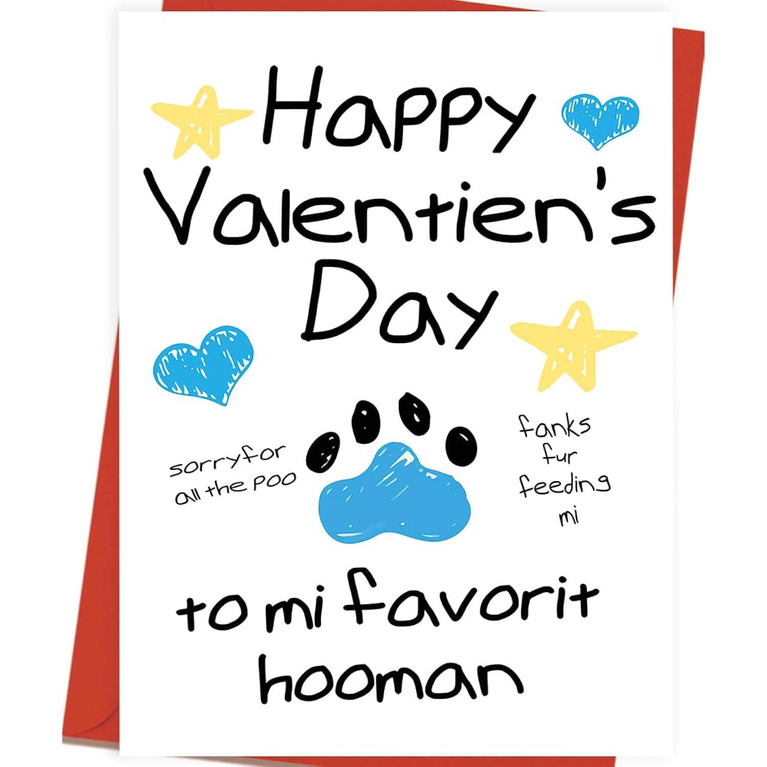 Funny Pun Dog Valentines Day Card, Best Gift Ideas For Dog Cat Lover Owner