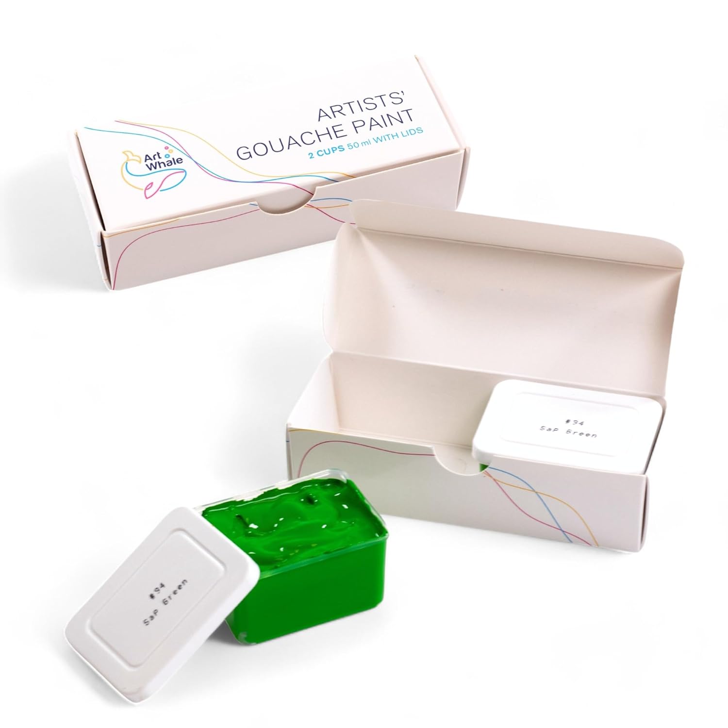 Gouache Sap Green Refills (50Ml/1.7Oz)|Intense Pigments, Easy Color Refill (2 Pcs.)