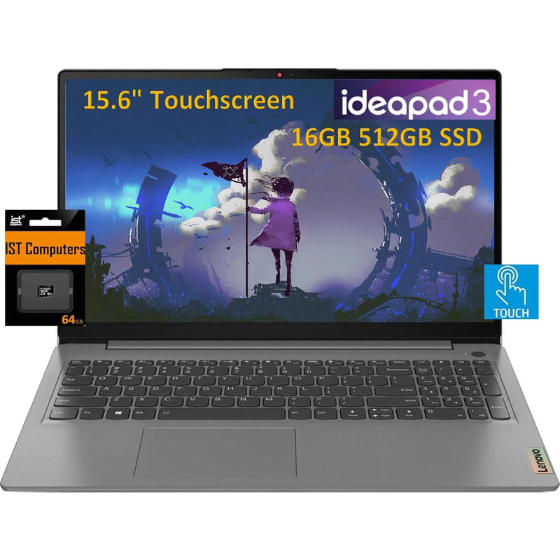 Lenovo IdeaPad 3 3i 15.6" Laptop (15.6" FHD Touchscreen, Intel Core i3-1115G4,