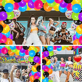 90S 80S 70S 60S 50S Themed Party Decorations Balloons Garland, 115Pcs