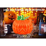 Fall Honeycomb Pumpkin Centerpiece For Table,Ds 10 Inch Thanksgiving Honeycomb Tissue Ball Paper Hanging Pumpkin Decorations For Thanksgiving Friendsgiving Halloween, Little Pumpkin Baby Shower Decor