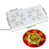 3D Hollow Out Lace Mold Flower Wreath Design Christmas Decoration Sugar Craft Chocolate Moulds Cake Baking Molds Silicone Lace Mat (I_ Flower Wreath)