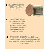 Root Candles Scented Candles Honeycomb Beeswax Blend Premium Handcrafted Candle, 12-Ounce 3-Wick, Aromatic Herbs