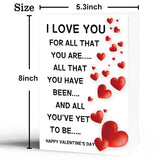 Valentines Day Card For Him Her, Romantic Valentines Day Card For Husband Wife, Valentine'S Day Gift For Boyfriend Girlfriend