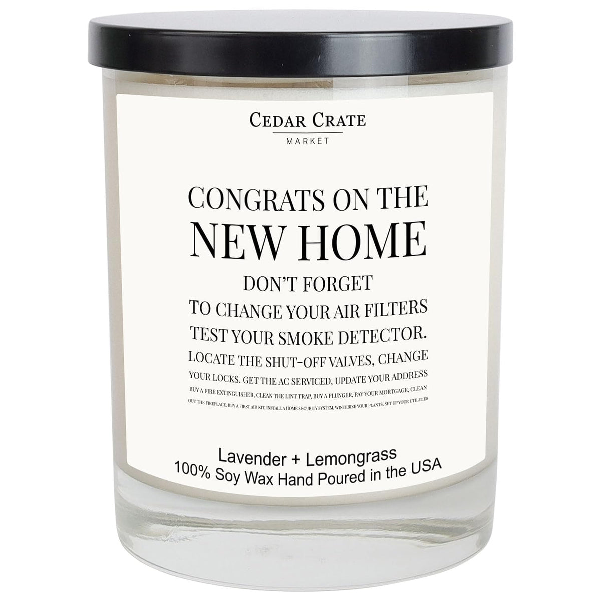| House Warming Gifts New Home 2025 - Funny Housewarming Gift Ideas | “Congrats On The New Home” Candle | Lavender And Sage Scented Candle | 100% Soy Wax,Hand-Poured In Usa