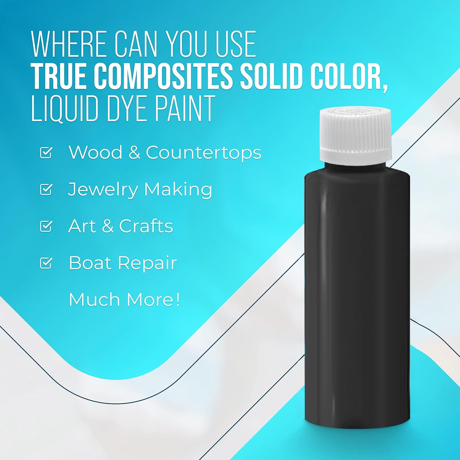 Opaque Resin Pigment – Concentrated Liquid Dye (Black, 4 Oz) | For Polyester, Epoxy, Gelcoat, Fiberglass, Jewelry, Boat & Auto Repair, Art & Crafts