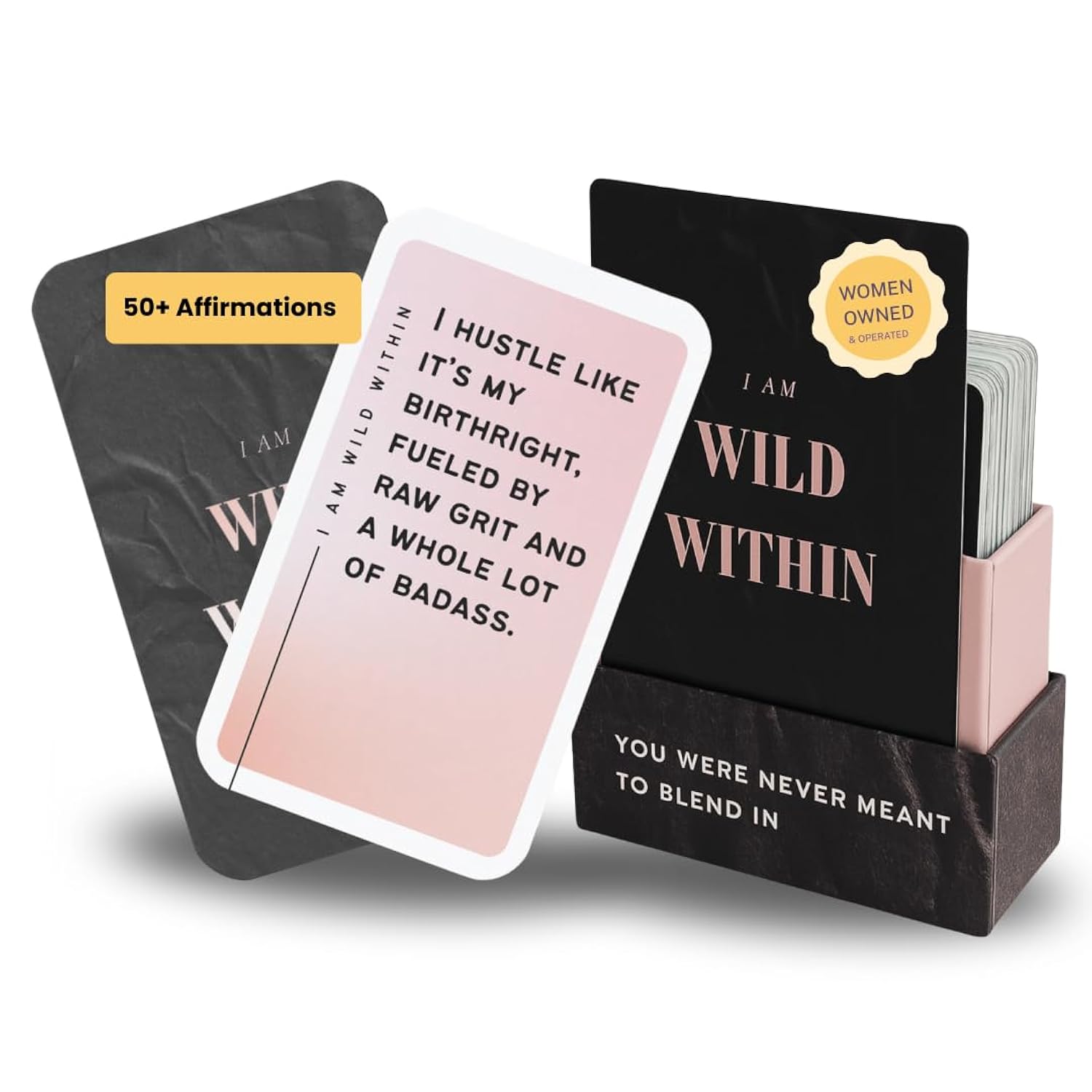 Wild Within Affirmation Cards For Women — 55 Empowering Daily Affirmations For Confidence, Self-Trust & Emotional Strength — Bold, Premium Card Deck For Life Transitions, Burnout & Growth