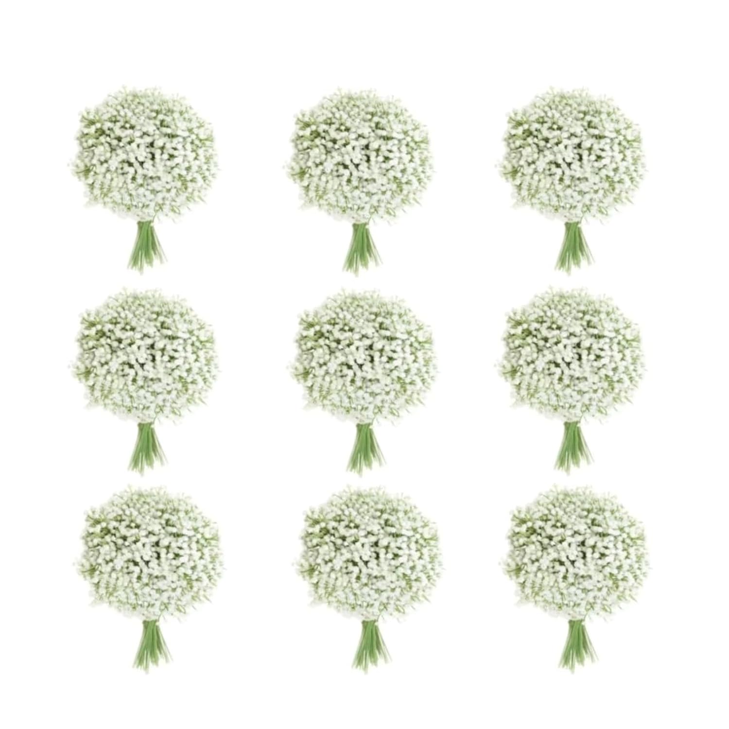 140 Pcs Artificial Flowers,Babys Breath Artificial Flowers,Fake White Babys Breath Flowers Artificial Bulk,140 Pcs Real Touch Flowers For Wedding Party Home Garden Decoration (140)