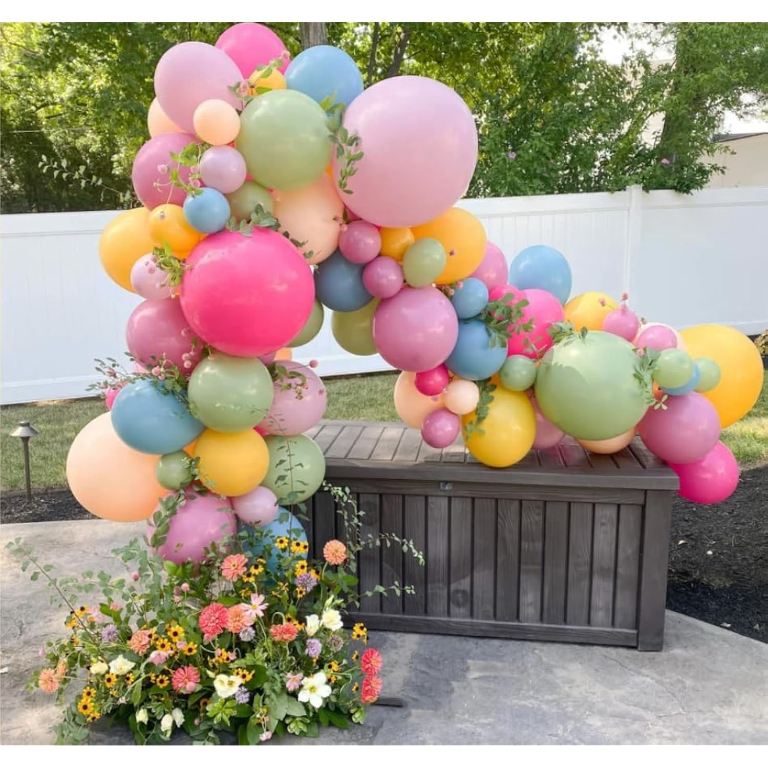 Wildflower Balloon Arch Garland Kit 164Pcs For Boho Bridal Shower Little Baby In Bloom Baby Shower Girls Spring Floral Daisy Birthday Party Decoration (Wildflower)
