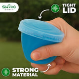 Games – 105 Extra/Replacement Gelatin Shot Cups & Lids For Giant Tower Party Game – Clear Plastic & Leak Proof - Perfect Size For Hidden Shot Blocks - Tipsy Topple Game For Adults - Block Games