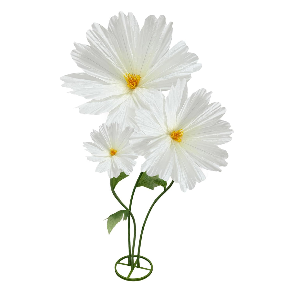 Giant Daisy Flowers Artificial, Large Paper Flower For Decoration, 6.1Ft Big Daisies Flowers Decor, No Fading For Birthday Party Garden Office Home Wedding Graduation Shop Window Display 3Pcs(White)