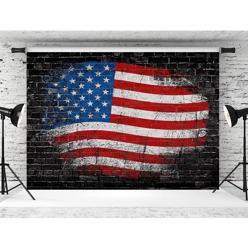 7x5ft Patriotic Backdrop 4th of July Independence Day Balloons Veterans Background Festival American Flags Freedom Memorial National Presidents Day Party Decor Supplies Photobooth Props 272