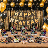 2026 New Year Disposable Tableware Set 150pcs Plates and Napkins for 50