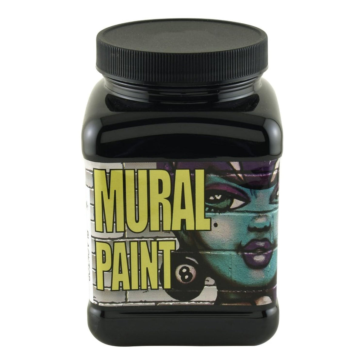 Chroma Acrylic Mural Paint for Interior and Exterior Murals - Lightfast, Mixable, Hard-Wearing Vibrant Pigment, 16 Oz Blacktop (2398)