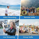 40in Selfie Stick Tripod with Wireless Remote and Light, Portable for Phones