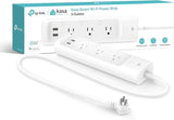 Smart WiFi Surge Protector Power Strip 3 Smart Outlets 2 USB Ports Alexa Google Home Compatible White