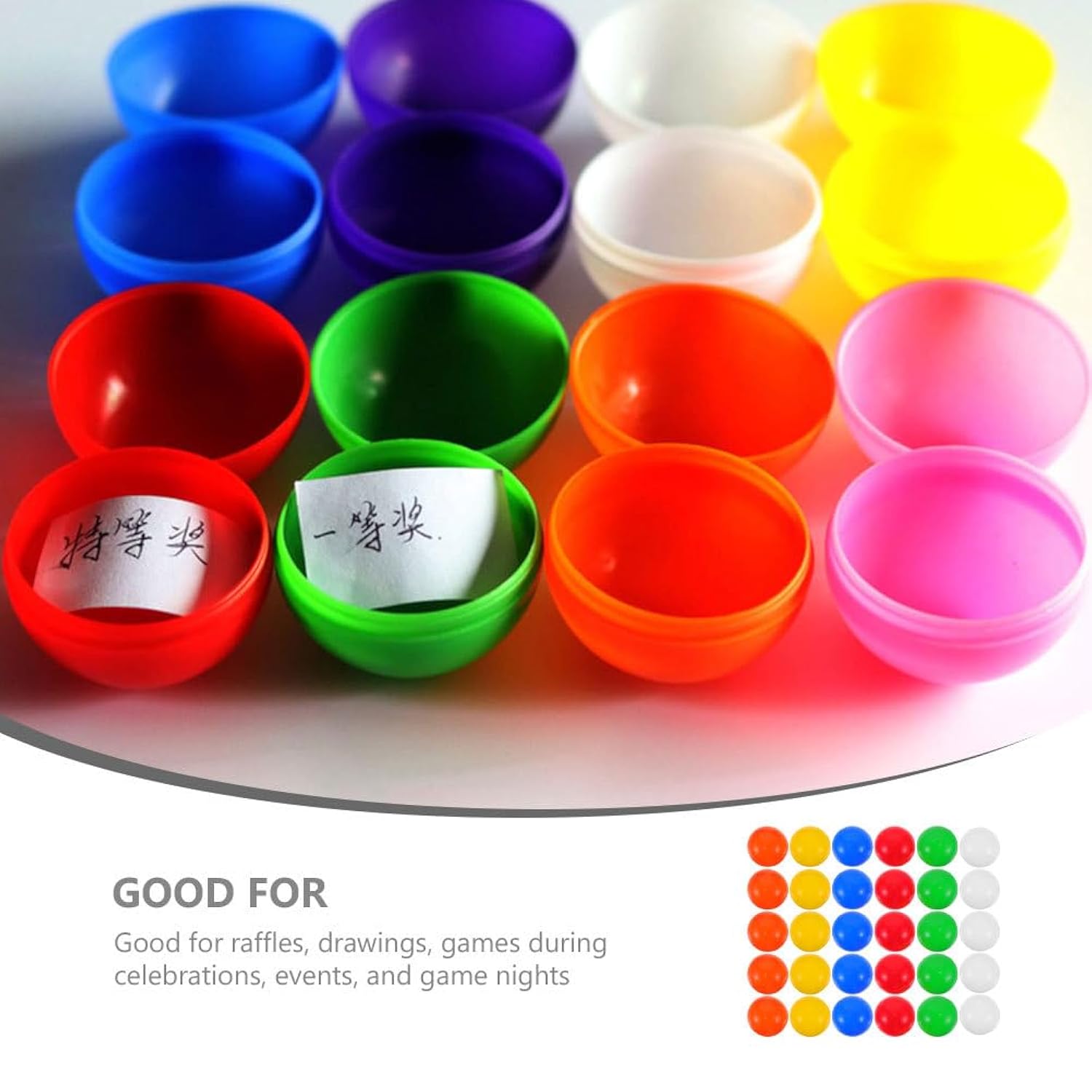 30 Pcs Openable 1.57 Inch Colored Table Tennis Lottery Balls For Party Games Raffle Drawings Event Activities Pvc Seamless Game Balls