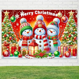 Merry Christmas Snowman Banner 71X43 Inches Christmas Holiday Decor For Home Living Room Bedroom Wall Hanging Festival Party Celebration Decoration Indoor Outdoor Scene