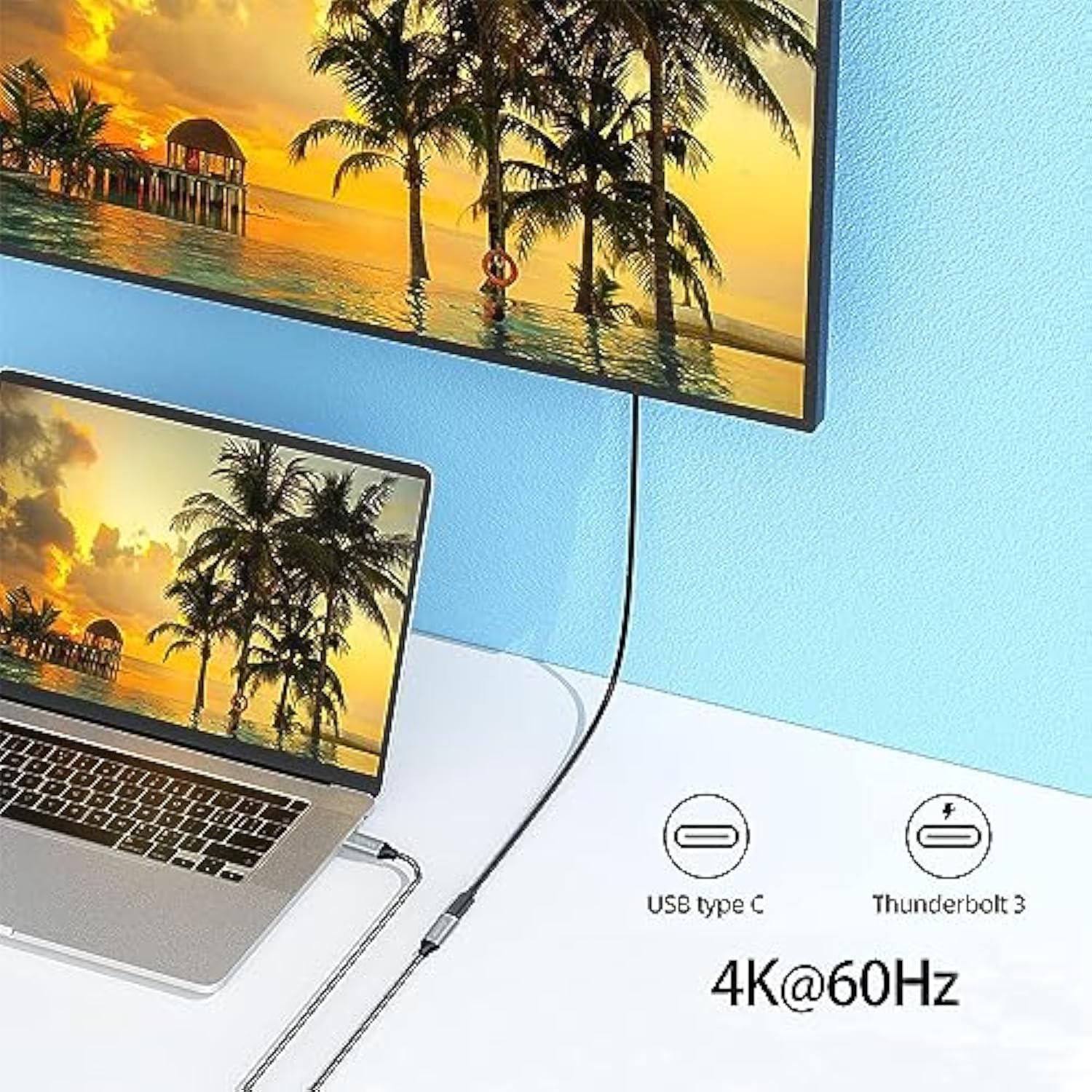 6Ft 100W Usb C To Usb C Cable 4K Video Output 10Gbps Data Transfer 3.1 Gen 2 P