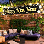 , Happy New Year Banner 2025, Large - 120X20 Inch Happy New Year Yard Sign | Happy New Year Decorations 2025 | New Years Banner For New Years Decorations | New Years Eve Party Supplies 2025