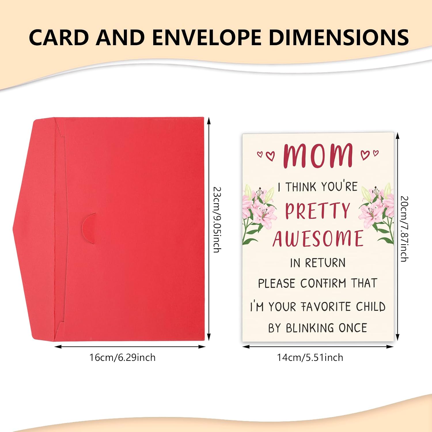 Valentines Day Card For Mom, Funny Birthday Card For Mom Gifts From Daughters Son Birthday Gift For Women Sentimental Gifts For Moms Mother Stepmom I Love You Retirement Mothers Day