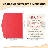 Valentines Day Card For Mom, Funny Birthday Card For Mom Gifts From Daughters Son Birthday Gift For Women Sentimental Gifts For Moms Mother Stepmom I Love You Retirement Mothers Day