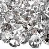 100 Pcs 25Mm Rhinestone Crystal Buttons, Clear Tufting Buttons Upholst