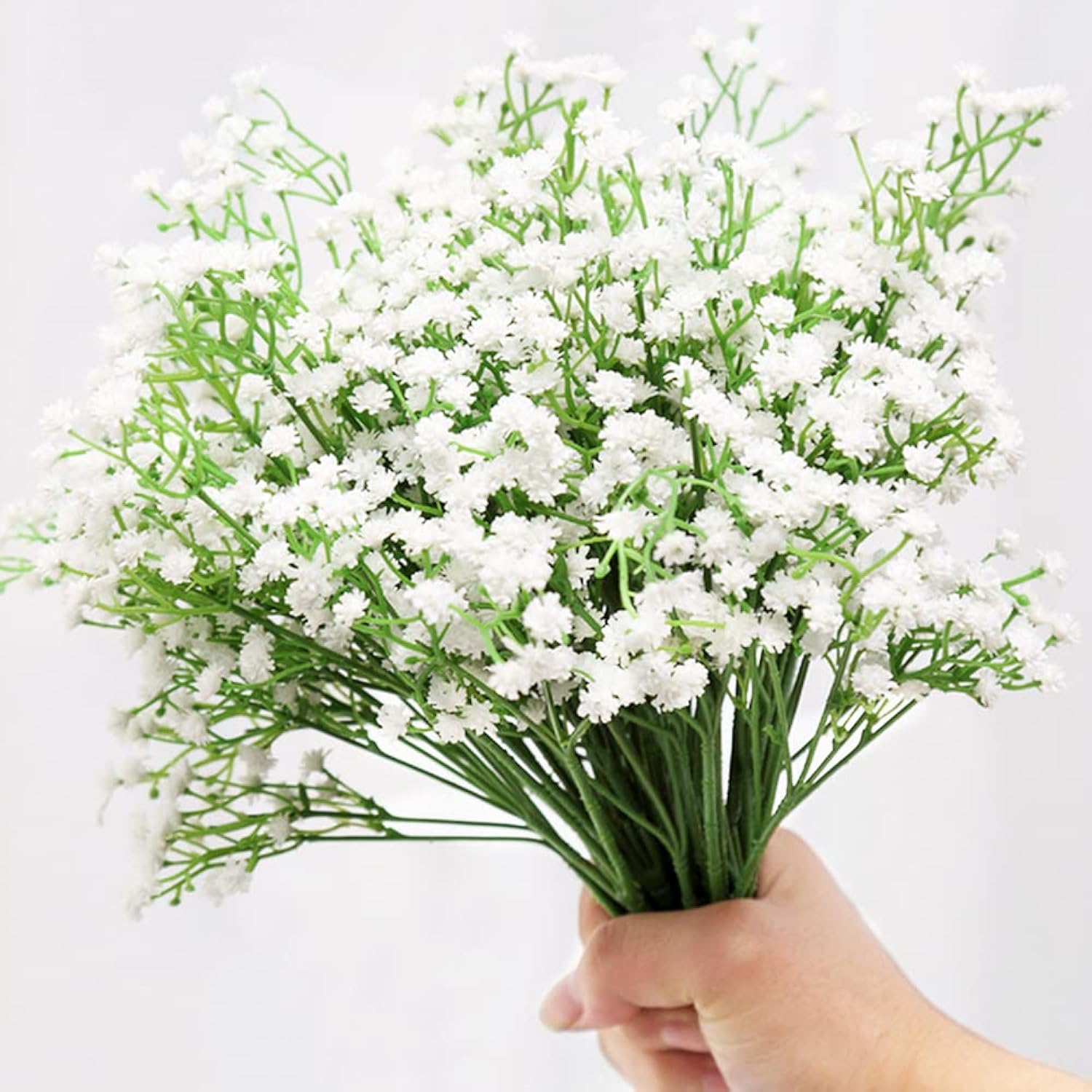 20.5 Inch Artificial Real Touch Baby Breath Flowers 12 Pcs Fake Gypsophila Flowers Bouquets For Wedding Party Floral Arrangement,White