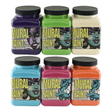 Chroma Mural Paint, Assorted Bright Colors, Pints, Set of 6
