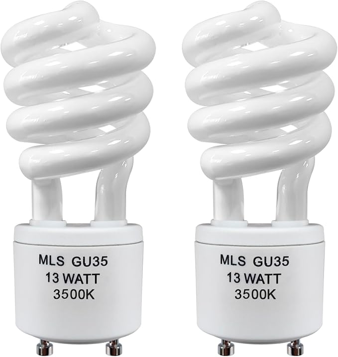 GU35 Light Bulbs 2 Pack for Panasonic VQL5 Exhaust Fans 13W 3500K Natural White 900 Lumens