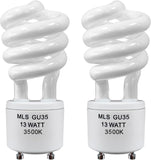 GU35 Light Bulbs 2 Pack for Panasonic VQL5 Exhaust Fans 13W 3500K Natural White 900 Lumens