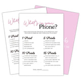 5" X 7" What'S In Your Phone Baby Shower Game, Minimalist Themed - (30 Game Card Set), Baby Shower Game Activity, Baby Shower Decorations, Gender Reveal Party Supplies - 17
