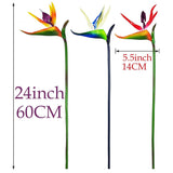 Artificial Flowers Bird Of Paradise Greenery Plants Indoor Outside Garland Home Garden Office Verandah Wedding Decorations 6Pcs (Yellow, 6 Pack)