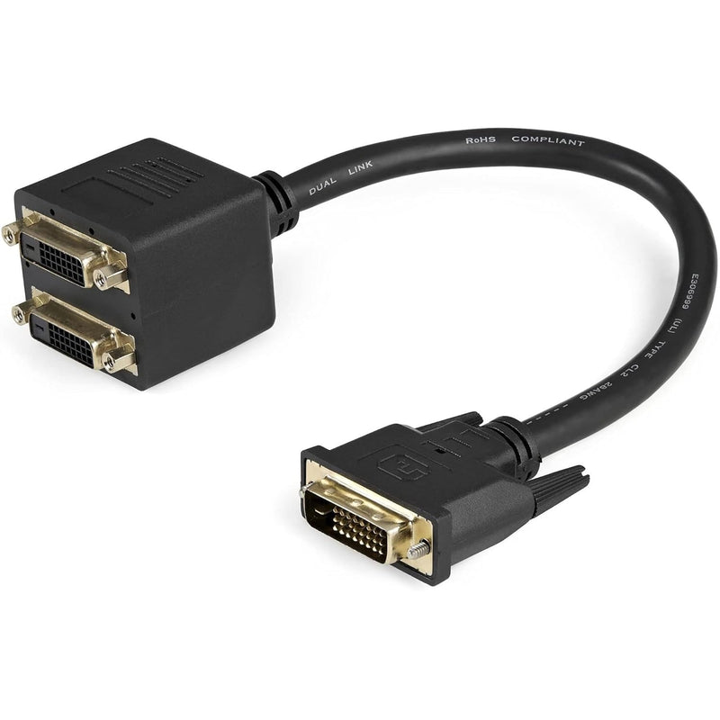 1Ft Dvi Splitter Cable - M / F - Dvi-D To 2X Dvi-D Dual Video Splitter For You