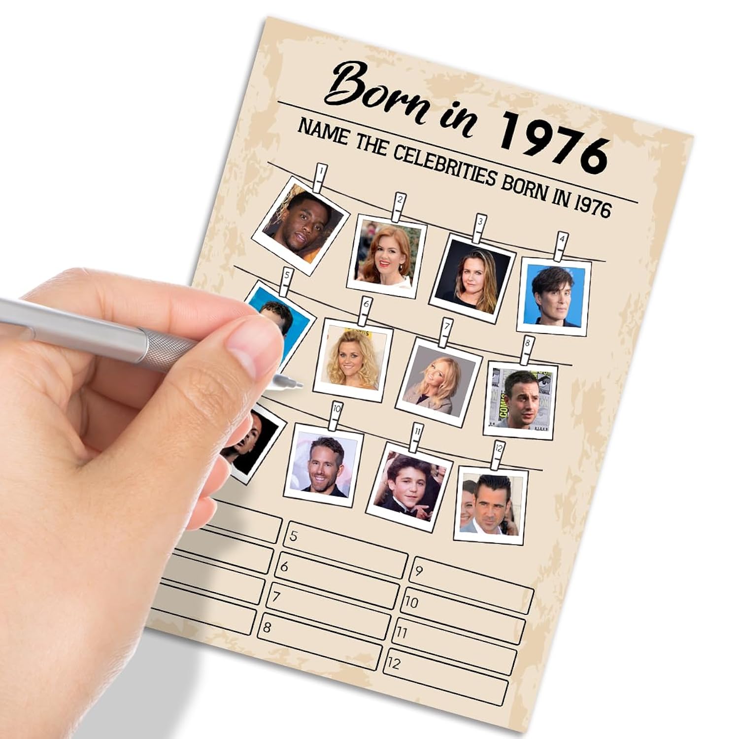 50Th Birthday Party Games, Born In 1976 Games, Birthday Party Supplies For Adults, Fun 1976S Party Game?Pack Of 30 Cards