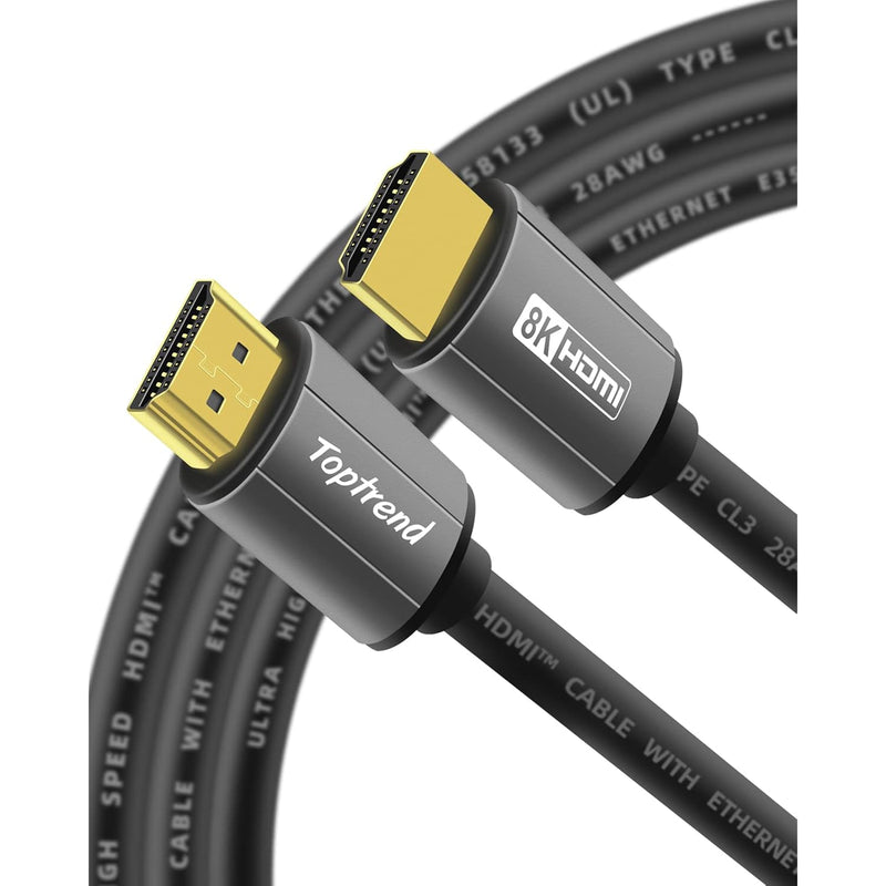 8K Hdmi Cables 6Ft, Ul Cl3 Rated Ultra High Speed Hdmi Certified Cords Support