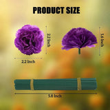 Artificial Marigold Flowers With Stems, 60 Pcs Purple Flowers Silk Flower Marigolds For Day Of The Dead Decoration, Diwali Decor, Ofrenda Decor, Marigold Garland Decor (60, Purple)
