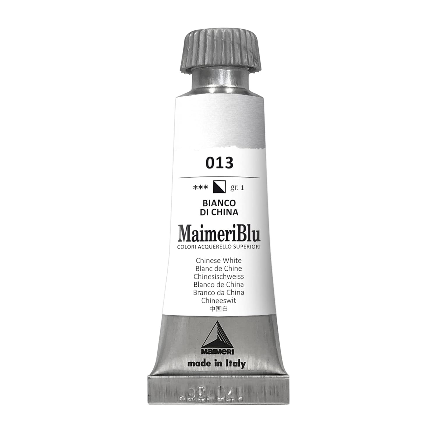 MaimeriBlu 12ml Single-Pigment Watercolor Paint - Chinese White PW4 Professional Watercolor Paint - Lightfast and Transparent Watercolor Paint Tube for Artists