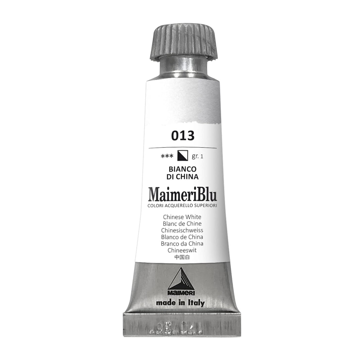 MaimeriBlu 12ml Single-Pigment Watercolor Paint - Chinese White PW4 Professional Watercolor Paint - Lightfast and Transparent Watercolor Paint Tube for Artists
