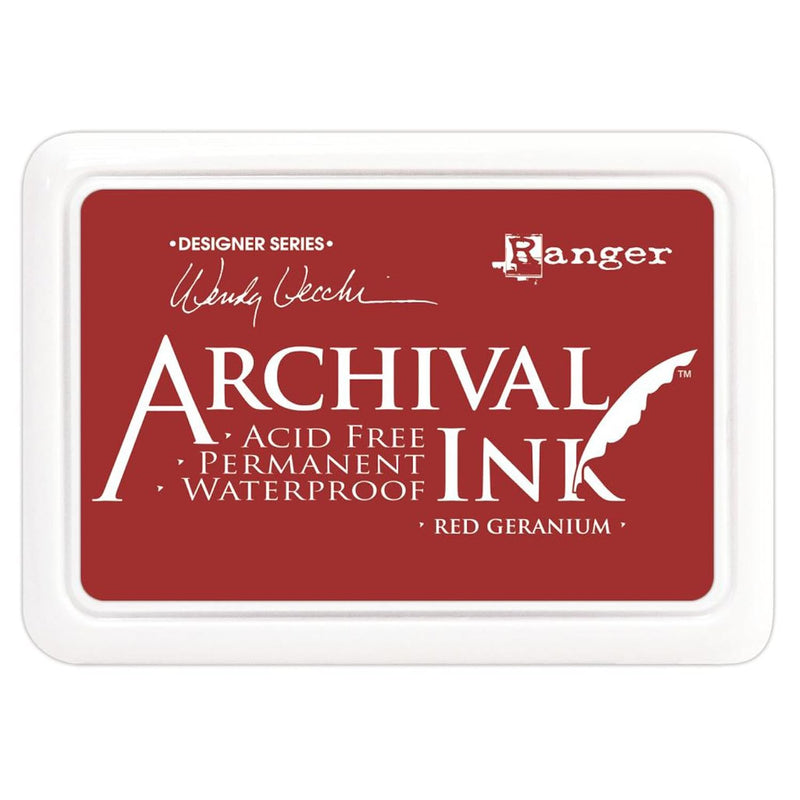 Ranger Archival Ink Pads Designer Series - Red Geranium